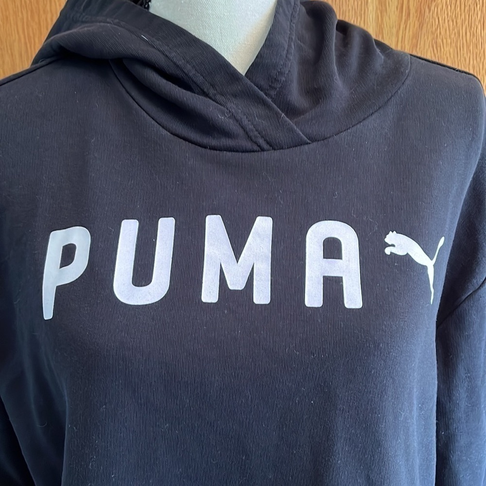 Puma Black Hoodie Sweatshirt - Picture 2 of 5